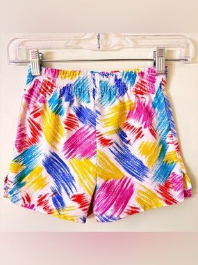 Girls' Multicolor Brushstroke Cotton Shorts